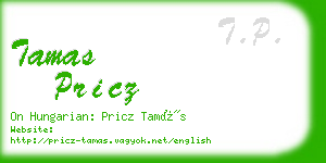 tamas pricz business card